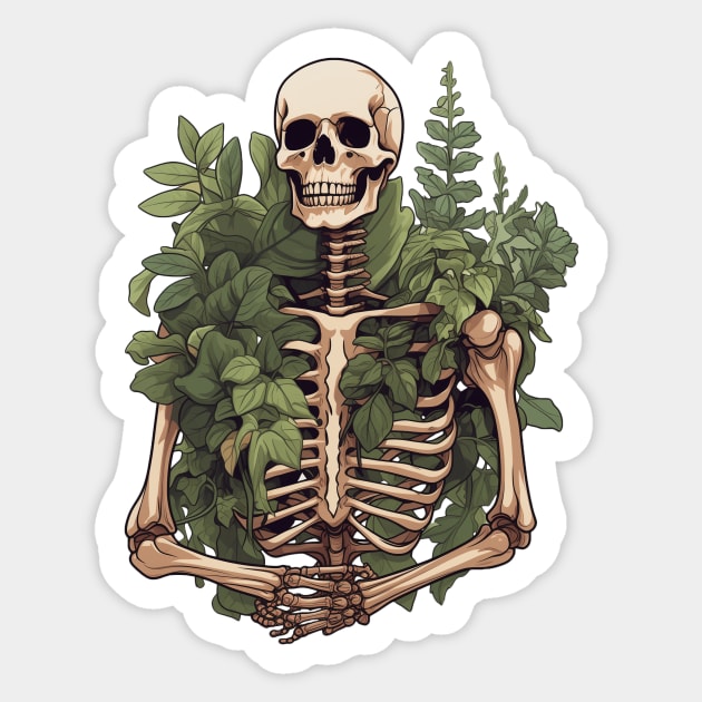 Bones and Botany Sticker by MrDrajan